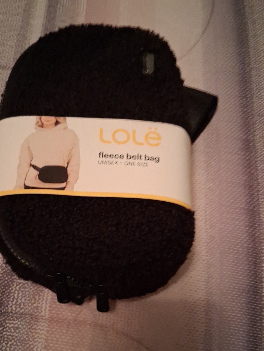 Lole Black Fleece Belt Bag
